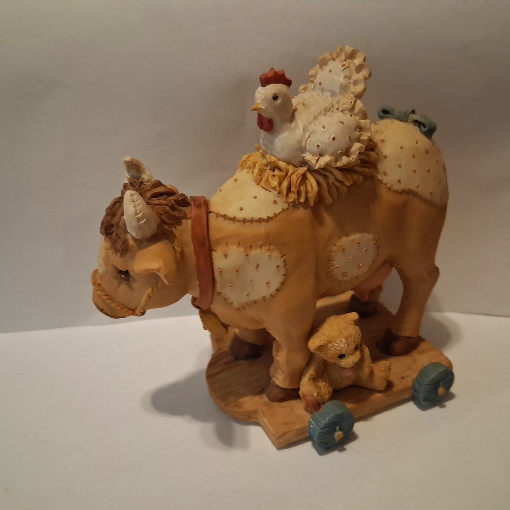 Cherished Teddies Cow Chicken And Bear